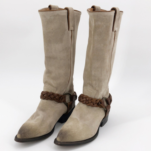 frye suede high shaft boots